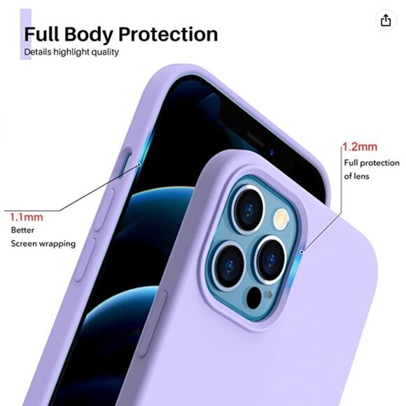 Ornarto Shockproof Protective Phone Case for 6.7" iPhone 12 Pro Max - Purple NWT - Picture 3 of 7